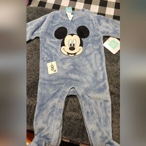 Disney Soft Blue Mickey Mouse Footie